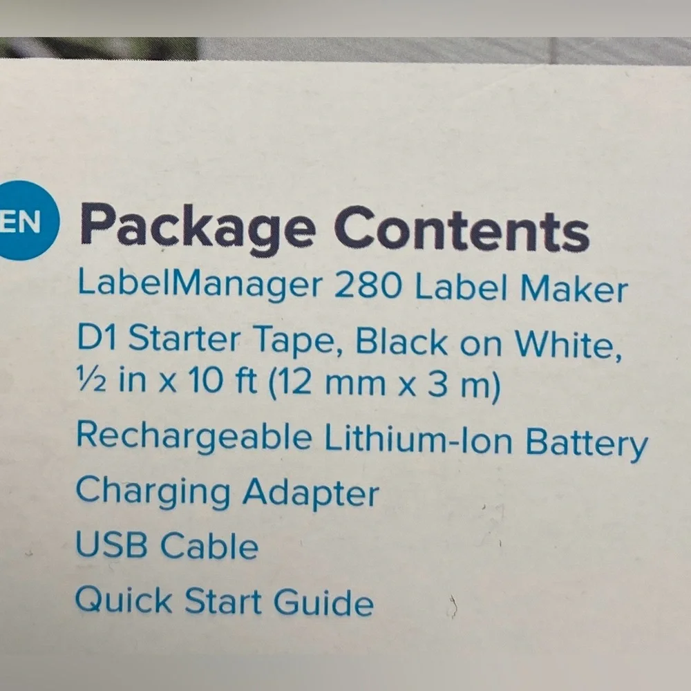 DYMO Label Manager 280 rechargeable, Portable label Maker Printer Factory Sealed